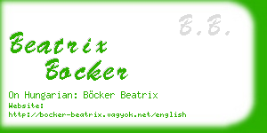 beatrix bocker business card